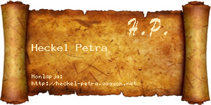 Heckel Petra névjegykártya